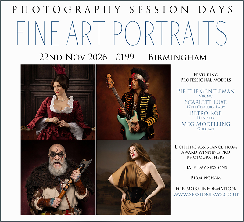 Fine Art Portraits Session Day Sunday 22nd November 2026 Fine Art Portraits Session Day Sunday 22nd November 2026